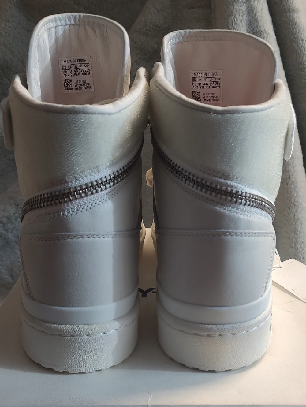 Y-3 Adidas Forum Hi OG Nondye White Mens 11.5 - Picture 3 of 10